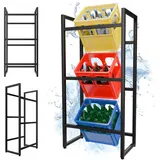 Tronitechnik Getränkekistenregal 3 Kästen 40 x 30 x 100 cm Schwarz