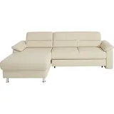 sit&more Eckcouch Kunstleder 3-Sitzer Beige