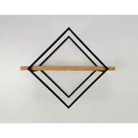 Andas Wandregal Aken 50 x 0 x 42 cm Schwarz