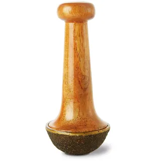 Classic Ayurveda - Kaash Schale mit Handle aus Holz (rau) - 1 Stück - Für eine beruhigende und kontrollierte Fußmassage