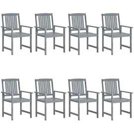 vidaXL Gartenstuhl 59,1 x 57 x 52,5 cm grau 8 St.