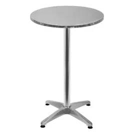 CASARIA Stehtisch 2er Set Höhenverstellbar Silber