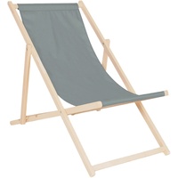 Relaxliege Liegestuhl Strandstuhl Gartenliege Sonnenliege klapp verstellbar Grau