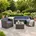 Rattan Lounge Sitzgruppe Loungeset grau