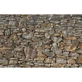 KOMAR Vliestapete »Stone Wall«, 400x260 cm (Breite x Höhe), bunt