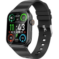 Akashi Akashi, Smartwatch Bluetooth Sport-Tracking Freisprechanrufe, Schwarz - Schwarz