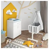 VitaliSpa Babybett Noah, Weiß, 40x90 mit Überzug Vitalispa