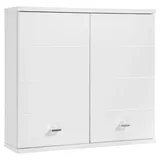 Livetastic Hängeschrank Weiß - Moderner Badezimmerschrank Bad Schrank mit viel Stauraum - 76 x 71 x 23 cm