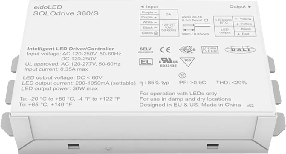 EldoLED SOLOdrive 360/S 30 W DALI CC C-Strom 1-10 V, dimmbar