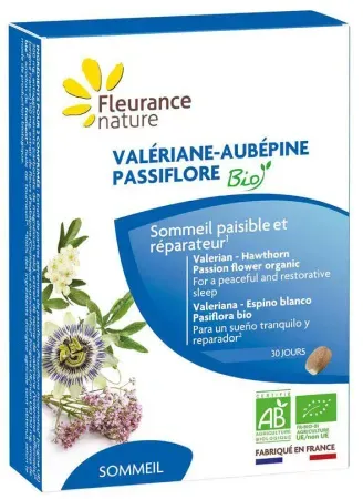 Fleurance Nature Baldrian Weißdorn Passionsblume Bio 60 Tabletten