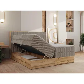 MKS Meble WOOD CLASSIC KING 140 x 200 cm H3 Hellbraun