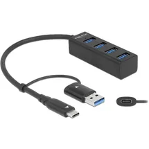 DeLock 4 Port USB 3.2 Gen 1 Hub mit USB Type-CTM oder USB Typ-A Anschluss