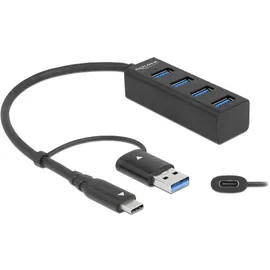 DeLock 4 Port USB 3.2 Gen 1 Hub mit USB Type-CTM oder USB Typ-A Anschluss