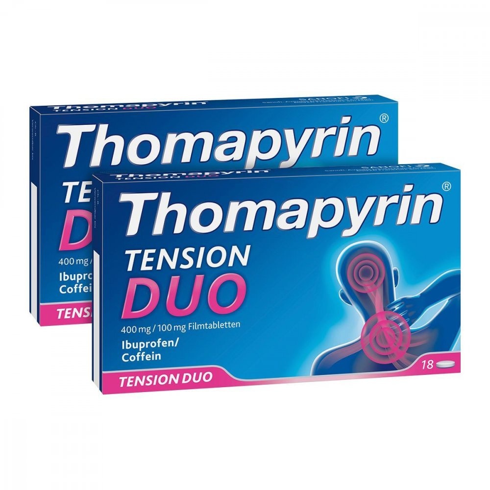 Thomapyrin TENSION DUO 400mg/100mg bei Kopfschmerzen Doppelpack