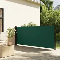 vidaXL Seitenmarkise 140 x 300 cm Dunkelgrün Polyester