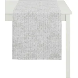APELT Tischläufer APELT "2914 Loft Style", grau, B:48cm L:140cm, Polyester, Viskose, Tischdecken