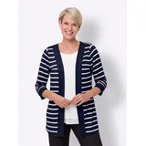 Sieh an! Shirtjacke in Blau-weiß-gestreift 38