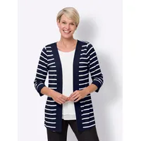 Sieh an! Shirtjacke in Blau-weiß-gestreift 38
