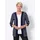 Sieh an! Shirtjacke in Blau-weiß-gestreift 38