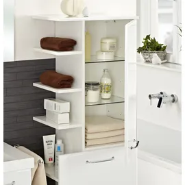 Saphir Quickset Badschrank 50 x 123 x 33 cm Weiß