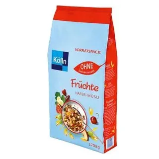Kölln Früchte ohne Zuckerzusatz Müsli 1,7 kg
