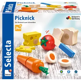 Schmidt Spiele Selecta 62020 - Picknick, Motorikspielzeug, Holz, 13-teilig