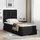 vidaXL Bett mit Stauraum und LED Schwarz 90 x 200 cm Kunstleder