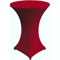 Gastro Uzal Hussen für Stehtische und Bistrotische Stretch Stehtischhussen Größen (Rot, Ø 80-85 cm), Höhe: 110-115 cm