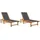 vidaXL Sonnenliege 127 x 69 x 34 cm Schwarz