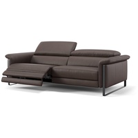 Sofanella 3-Sitzer Sofanella Dreisitzer Palma Echtleder Couch Relaxsofa in Braun braun