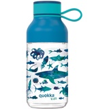 Quokka KIDS SEA ANIMALS | FLASCHE AUS ECOZEN MIT EDELSTAHL-AUFHÄNGER 430 ML