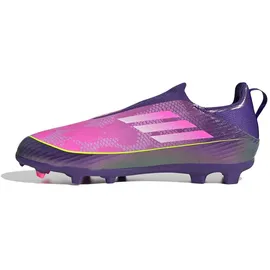 adidas F50 League Laceless FG/MG Purple / Cloud White / Lucid Lemon 33