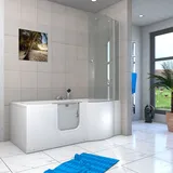 AcquaVapore Seniorendusche und Badewanne mit Tür S12D-EH-L Dusche 170x85cm