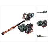 Metabo HS 18 LTX BL 75 Akku Heckenschere 18 V 75 cm Brushless + 2x Akku 5,5 Ah + Ladegerät