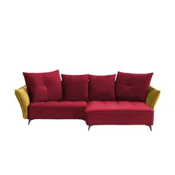 Ecksofa  Crease ¦ rot ¦ Maße (cm): B: 290 H: 80 T: 175