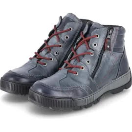 Krisbut Herren Schnürstiefeletten/ Winterboots Blau Glattleder Größe: 44 - Blau - 44