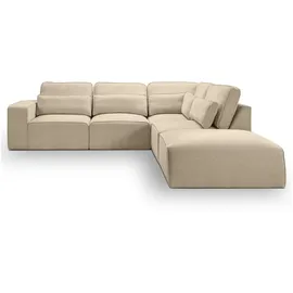 xonox Eckcouch Webstoff 2-Sitzer Beige