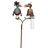 E-X Rabe Regenmesser Metall bunt 127 cm