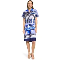 Betty Barclay Sommerkleid Blau/Weiß 48