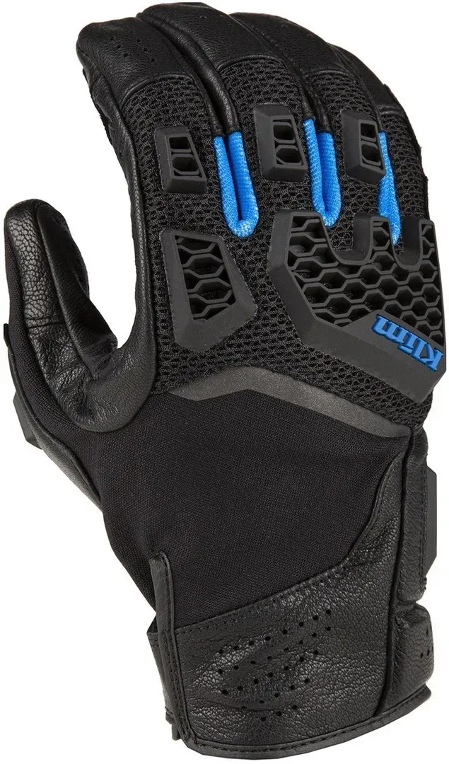 Klim Baja S4 perforierte Motorradhandschuhe, schwarz-blau, Größe 2XL für Männer