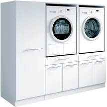 laundreezy Mehrzweckschrank-Set 186 x 162 x 68 cm Weiß