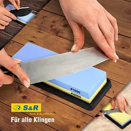 S&R Schleifstein Doppelseitig 1000/6000