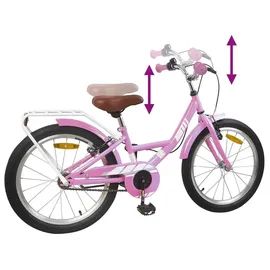 vidaXL Kinderfahrrad 18 Zoll RH 0 cm Hellrosa