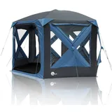 yourGEAR Gruppenzelt yourGEAR Pop Up Pavillon Levanzo 8,5m2 Zelt 4-6 Personen Bodenwanne, Personen: 0 blau|grau