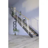 StarWood Wangentreppe Kos 108 cm Edelstahl/Holz/Metall