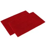 WohnDirect Badematten Set 2 teilig - Rot 50 x 80 cm - rutschfest & Waschbar - Badvorleger, Badezimmerteppich, WC Vorleger
