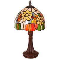 Lampe im Tiffany-Stil 8 Zoll Libelle, edel, Rose Dekorationslampe, Tiffany Stil, Glaslampe, Leuchte,Tischlampe, Tischleuchte (Tiff 154)