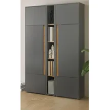 furn.design Center Aktenschrank 120 x 40 x 200 cm grau