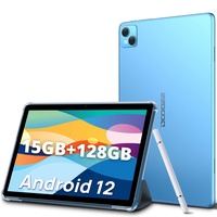 DOOGEE T10 Tablet 10 Zoll Android 12,15 GB RAM+128GB ROM 8300mAh Akku Octa-Core Tablet Pc mit 13MP Kamera 1920 * 1200 FHD+ Bildschirm, 4G LTE & 5G WiFi,Widevine L1-Unterstützung(Blau)