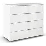 Rauch »Sideboard Schubladenkommode AGORDO mit Dekor- oder Hochglanzfront«, (in zwei Griff-Farben), Breite 93 cm mit 4 großen Schubladen für viel Stauraum MADE IN GERMANY, weiß